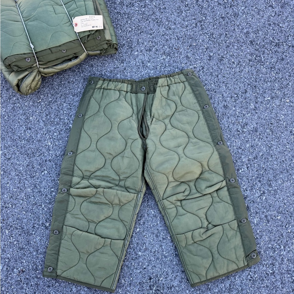 US Military Cold Weather M65 Quilted OD Trousers Field Pants Liners Med S/R New
